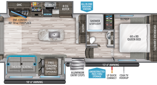 Grand Design 5th Wheel single artiste trailer available for film productions in Bulgaria, Greece and Romania