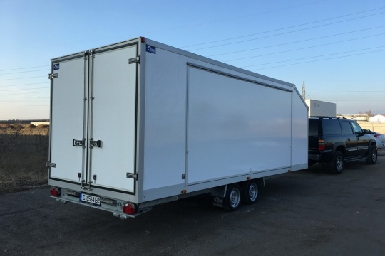 Enclosed car trailer for rent in Bulgaria, Greece and Romania – BasecampService