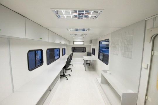 Mobile office trailer for film productions in Bulgaria, Greece and Romania